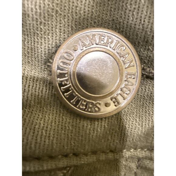 American Eagle Jeans Womens 14 LONG Green Denim Pants High Rise Jegging - Picture 5 of 14